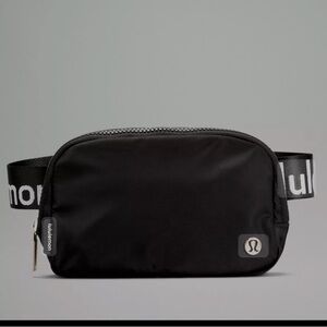 Lululemon Everywhere Belt Bag, Black with White Wordmark, NWT